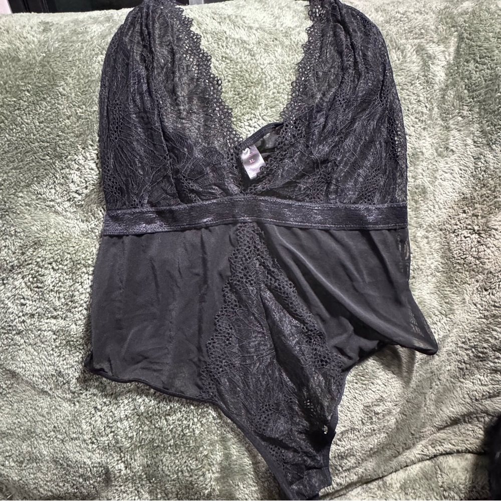Frederick's of Hollywood Black Lace Chemise